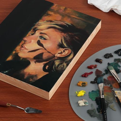 Creative Mark Mimik Recycled PET Cradled Canvas Panel 1-1/2" Depth- 12x12" Single Canvas- Medium-Textured Painting Board for Eco-Conscious Artists, 14.11 oz Triple-Acrylic-Primed Weight - size: 12X12"
