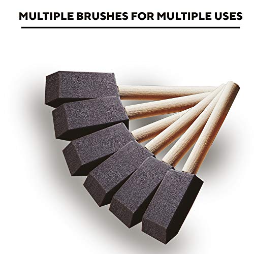 Pack of 25 Premium Quality Foam Paint Brushes Set - Versatile Sponge Brush for Detailed Craftwork - Ideal for Seamless Painting Experience - color: 25 Pack