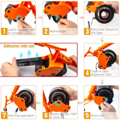 BAUSATZ Floor Tape Applicator，Manual Pushing Tape Marking Machine, Tape bonding Machine, Manual Tape applicator, Used for Floor Marking, Decoration Protection and Laying (JDJ001)