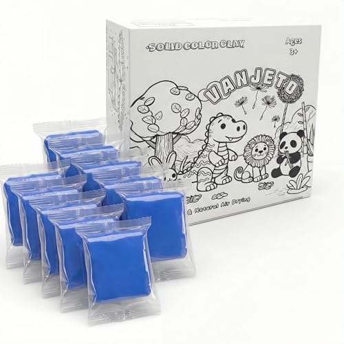 Modeling Clay for Kids, VANJETO Molding Magic Clay for Kids Air Dry, Super Soft Clay for DIY Slime, Ultra Light Air Dry Modeling Clay for Toddlers Children Teens, 7 OZ/Bag - color: Blue