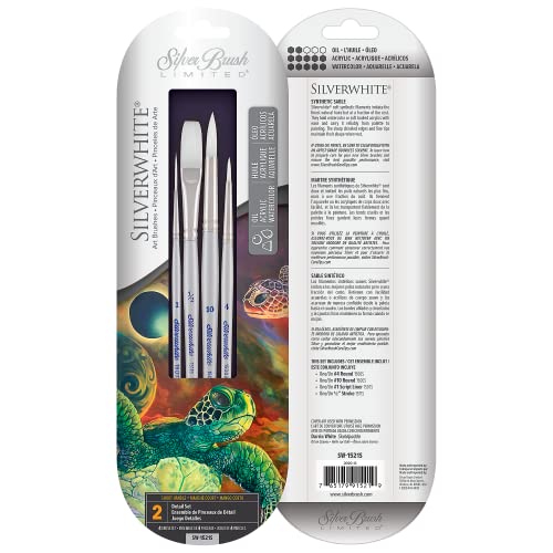 Silver Brush Silverwhite White Taklon 4Pc Watercolor Brush Set - style: 4 Pc, Detail Set