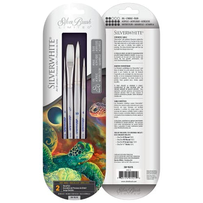 Silver Brush Silverwhite White Taklon 4Pc Watercolor Brush Set - style: 4 Pc, Detail Set