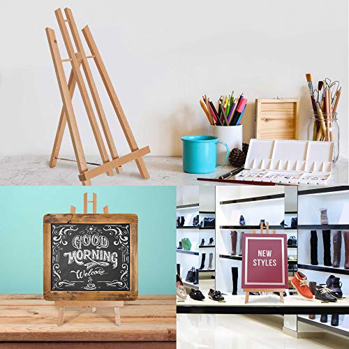 U.S. Art Supply 18" Large Tabletop Display Easel - Beechwood Artist A-Frame Display Stand, Wooden Easel for Painting, Canvas Stand, (Pack of 1) Classrooms Events Photo Picture Sign Holder - style: 18" - Pack of 1