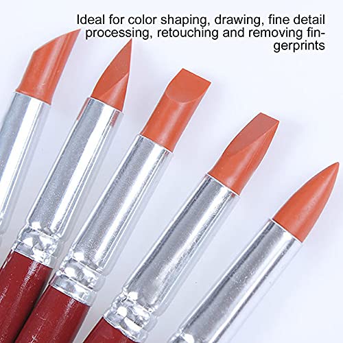 HEEPDD Clay Sculpting Tools, 5pcs Flexible Clay Shaping Pens for Oil Painting, Sculpture, and Crafting Sculpting Tools, Silicone Material, Nan Art Supplies (Red L Size) - color: Red L Size