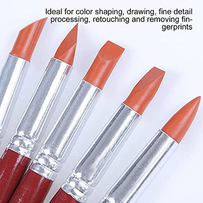 HEEPDD Clay Sculpting Tools, 5pcs Flexible Clay Shaping Pens for Oil Painting, Sculpture, and Crafting Sculpting Tools, Silicone Material, Nan Art Supplies (Red L Size) - color: Red L Size