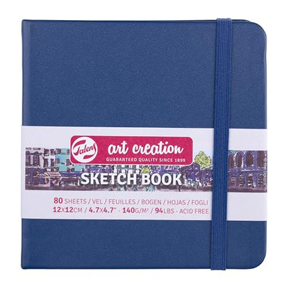 Tarens T9314-234M 452337 Art Creations Sketchbook, Drawing Notebook, 4.7 x 4.7 inches (12 x 12 cm), Navy Blue - color: Navy Blue, size: 12×12cm