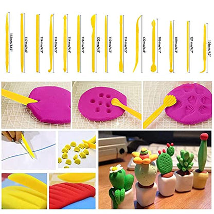 Acrylic Clay Roller with Acrylic Sheet and Sculpting Tools (5 PCS) - color: 5