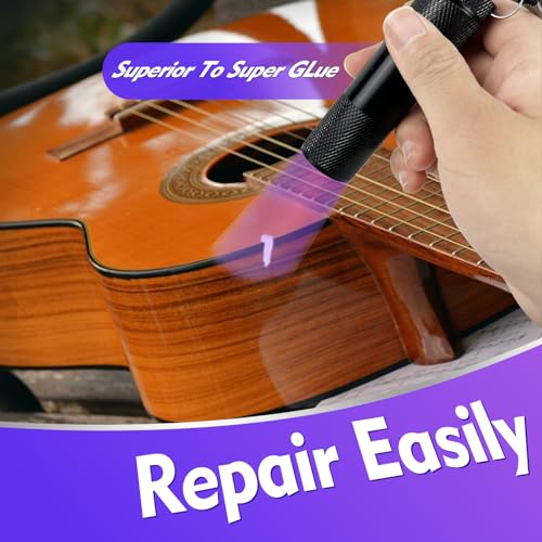 EDSRDXS 10ml UV Welding Resin Bonding Glue Kit with 3W UV Light | Bonds glass, metal & plastics. Clear weld for home repairs. Thin tube for precise drops.
