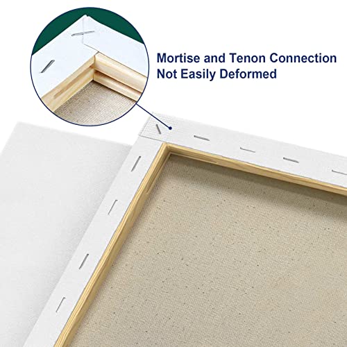Stretched Canvases for Painting 18x24 Inch 5-Pack, 10 oz Triple Primed Acid-Free 100% Cotton Blank Canvas, Rectangular Canvas for Oil Paint Acrylics Pouring & Wet Art Media, Pour Painting - size: 18"x24"(5-Pack), style: Studio