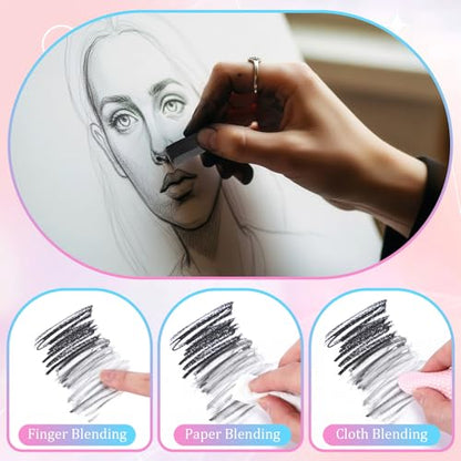 Watersay 24 Pcs Soft Pastel Drawing Chalk Set Square Sketch Chalk Non-toxic Artist Pastel Sticks for Professional Artists and Art Lovers(30 x 8 x 8 mm,Black,White) - color: Black,White