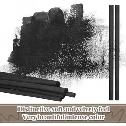 Gueevin 50 Pcs Willow Charcoal Sticks, Willow Charcoal, Artists, Beginners, Students, Perfect for Sketching, Drawing, Shading, and Fine Back to School Christmas Art Gifts (7-9mm) - size: 7-9mm