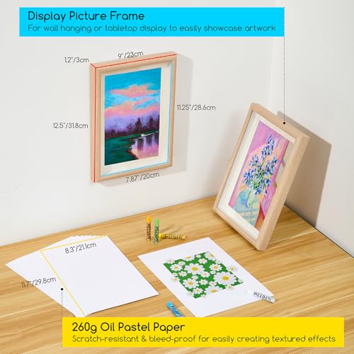 MEEDEN Soft Oil Pastels Set: 102Pcs Oil Pastel Kit with 72 Colors & 6 White Pastel - All in One Oil Crayons with Paper, Palette Knife, Masking Tape - Art Supplies for Artists Beginners Adult Christmas