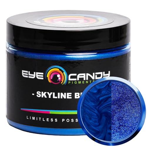 Eye Candy Premium Mica Powder Pigment “Skyline Blue” (50g) Multipurpose DIY Arts and Crafts Additive | Woodworking, Epoxy, Resin, Bath Bombs, Paint, Soap, Nail Polish, Lip Balm (Skyline Blue, 50G) - color: Skyline Blue