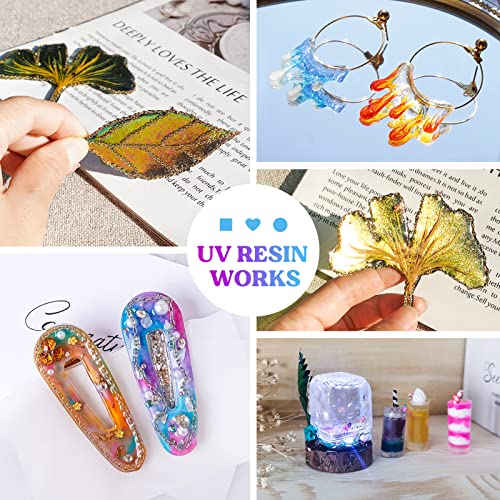 Bundle Set of LET'S RESIN Upgraded 1,000g Crystal Clear UV Resin and 200g High Viscosity Crystal UV Resin