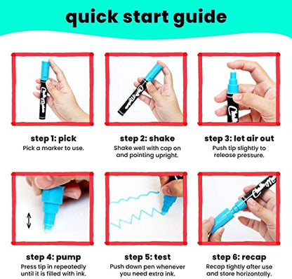 Fine Tip Chalk Markers (30 Pack - Neon & Pastel) Chalk Pens - Dry Erase Marker Pens for Blackboard, Chalkboards Signs, Windows, Bistro - 3mm Reversible Tip - style: Fine Tip - 3mm