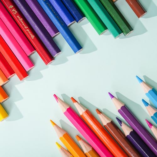 Coloured Pencils Oil Base Professional Grade Vibrant Colour Lead Pre-Sharpened With Sharpener color pencil colored pens