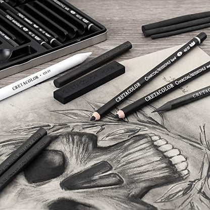 Cretacolor 400 30-Black Box 20-Piece Charcoal Set