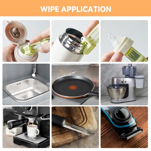 3 in 1 Cup Lid Gap Cleaning Brush Set, Multifunctional Bottle Cleaning Brush, Silicone Cup Lid Gap Cleaner, Home Kitchen Crevice Cleaning Tools (Blue) - color: Blue