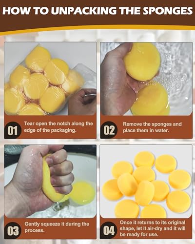 25Pcs Pottery Sponges 3inch, Painting Sponges, Pottery Sponges for Clay, Clay Sponge, Round Sponge, Clay sponges for Pottery, Paint sponges for Acrylic Painting, Artist Sponges