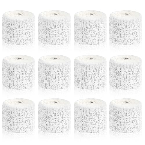 12 Pack Plaster Cloth Rolls for Belly Casting, Sculptures, Masks – Art Gauze Bandage Strips for Craft Molds (2 in x 15 ft Each)