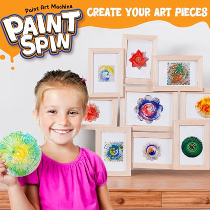 Spin Art Machine for Kids, Paint Spinner Arts & Crafts Kit for Ages 4-12 | Mess-Free Motorized Spinner With Splash Guard; 7 Washable Paints & 36 Art Boards Make A Unique Design Every Spin - color: Purple