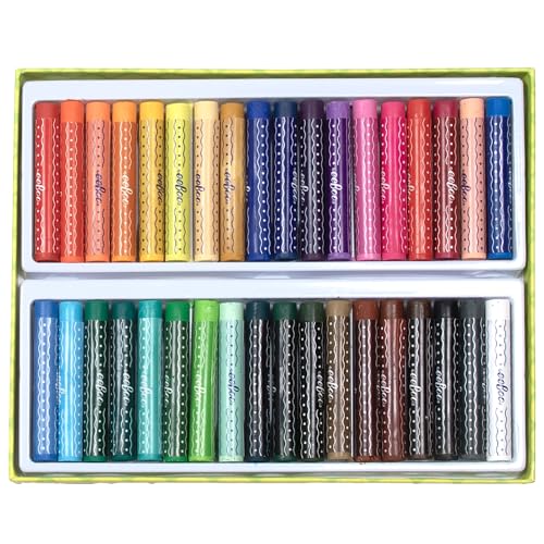 eeBoo Oil Pastels Rainbow - 36 Artist-Quality Blendable Color Sticks, Bold Pigments for Drawing & Blending, Sliding Gift Box, Kids Ages 5 and up - style: Rainbow