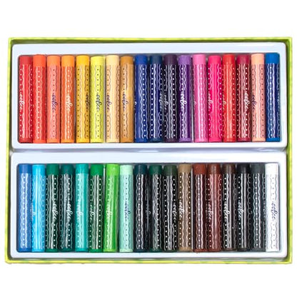 eeBoo Oil Pastels Rainbow - 36 Artist-Quality Blendable Color Sticks, Bold Pigments for Drawing & Blending, Sliding Gift Box, Kids Ages 5 and up - style: Rainbow