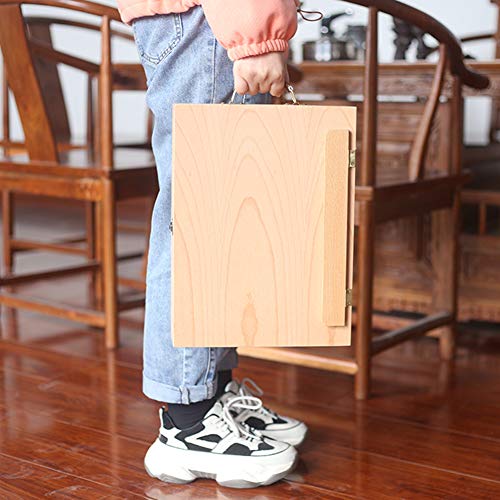 Desktop Drawing Box with Drawing Board Wooden Easel with Storage Drawer Adjustable Angle Easel Portable Sketching Easel