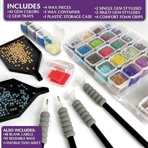 ArtSkills Diamond Painting Kit, Diamond Art Ready to Hang Framed Canvas with Storage and Accessory Kit, Highland Cow, 3 Stretched Canvas Panels, 14” x 7” Each - color: Highland Cow