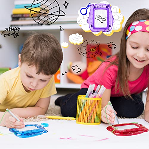 Outus 24 Pcs Mini Magnetic Drawing Boards Goodie Bags Stuffers for Kids Backpack Keychain Clip Drawing Board Erasable Sketch and Painting Pad for Classroom Rewards Party Favors (Bear) - style: Bear