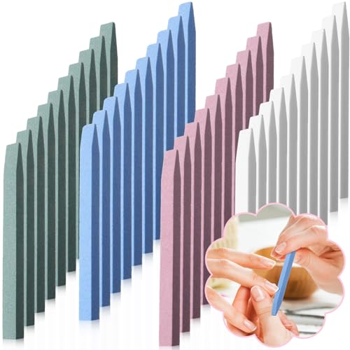 Mudder 8 Pcs Stone Nail File Pumice Stick for Fingernails Pumice Rock Nail Cuticle Pusher Rock File for Home Salon Toenail Buffing Tool (4 Colors) - color: 4 Colors
