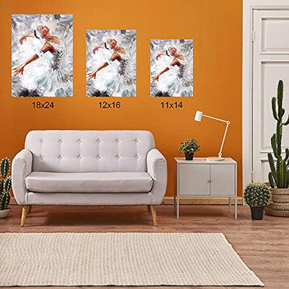 CONDA 18x24 inch Stretched Canvas for Painting, 5 Pack Large Canvas, 100% Cotton, 5/8 Inch Profile Big Stretched Canvas Value Bulk Pack for Acrylics, Oils Painting - size: 18x24 inch