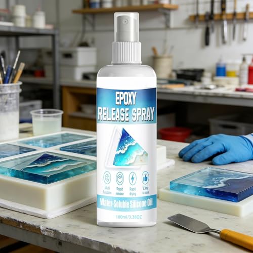 Mold Release Spray, 100ml Fast-Drying, Lubricant Resin Agent, Efficient Practical Formula for Candle Soap Making Concrete Plaster Casting Home Workshop Garage Craft Room Studio Supplies