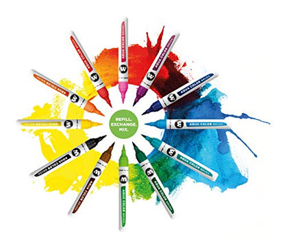 Molotow Aqua Color Brush Set marker MO200490 - style: Case Basic Set 1