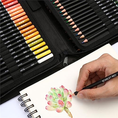 145 Pieces Oil Based Colour Pencil Set Art Sketch Pencils Professional Drawing Set Complete Set