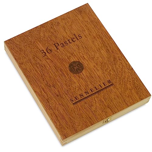 SENNELIER Oil French Pastel for Professional Artists, Plein Air Wooden Box Set of 36