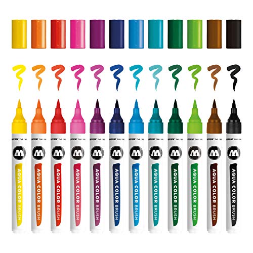 Molotow Aqua Color Brush Set marker MO200490 - style: Case Basic Set 1