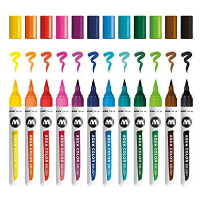 Molotow Aqua Color Brush Set marker MO200490 - style: Case Basic Set 1