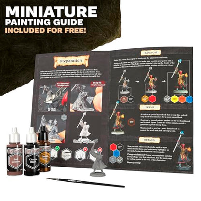 The Army Painter, GameMaster: Adventure Starter Role-playing Paint Set, 15 x 18ml Warpaints Fanatic Acrylic paints, incl. a Brush-On Primer, 5 FREE Miniatures & 1 Brush - For Warhammer & Dnd - color: Adventure Starter Paint Set