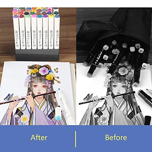 Colorful Marker Pen Organizer Box with 108 Slots, Stackable, Multi-Slot, Non-Slip, Black
