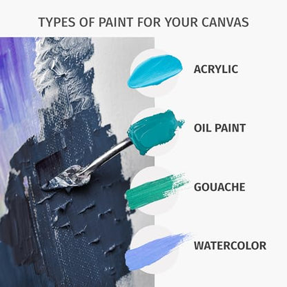 PIXY CANVAS Value Pack of 1 Stretched Canvas 10x16 inch, 1-1/2 (1.5) inch deep for Your Paintings/Artwrok/Wall Art/Wall Decor (Pack of 1 Canvas, 10 x 16 inch, Portrait) - size: 10 x 16 inch, style: Pack of 1