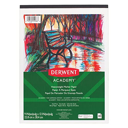 Derwent Academy Marker Pad (54988/54990): 11 in. x 14 in. (White) / 40 Sheets