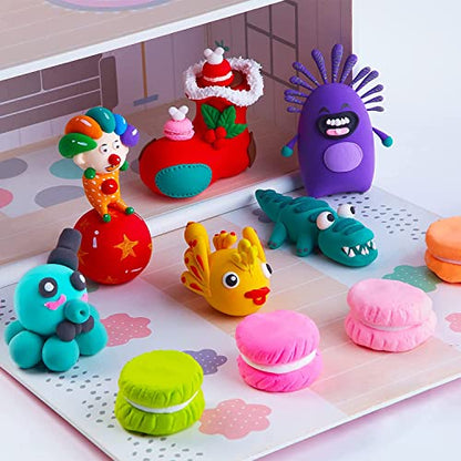 EDIFON Air Dry Clay Kit, 36 Colors Modeling Clay with Tools, Ultra Light, Safe and Non-Toxic, Ideal Gift for Kids (36 Colors+ Tools) - color: 36