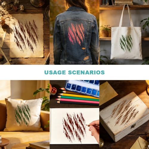 2 Sheets Brush Stroke Texture Silkscreen Stencil, Abstract Splatter Self-Adhesive Silk Screen Printing Stencils Reusable Mesh Stencil for Painting on Wood, T-Shirt, Home Craft - color: Brush Stroke