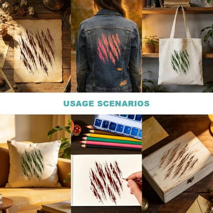 2 Sheets Brush Stroke Texture Silkscreen Stencil, Abstract Splatter Self-Adhesive Silk Screen Printing Stencils Reusable Mesh Stencil for Painting on Wood, T-Shirt, Home Craft - color: Brush Stroke