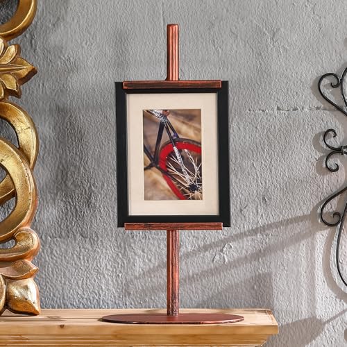 Picture Easels for Display, Adjustable Tabletop Easel for Picture Frames up to 17.5", Metal Art Display Stand for Painting Signs Photos, Antique Easel Stands with Base for Home Office Galleries