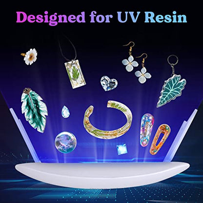 LET'S RESIN Mini UV Light for Resin, 2.5Times Higher Energy Value Portable Light, Faster Curing & 84g Light Weight UV Lamp, Supplies for UV Resin Molds, Jewelry Making, Craft Decor - size: Mini