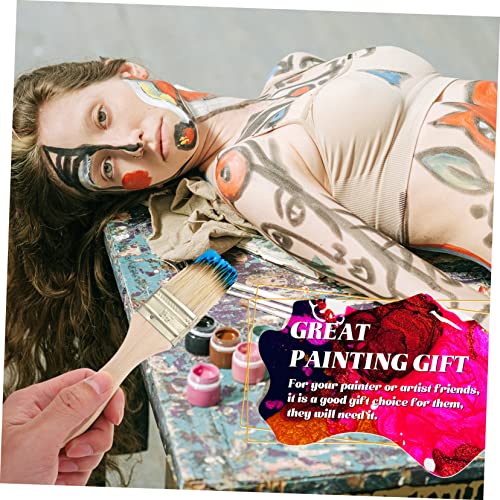 Gadpiparty 5pcs Bristle Oil Brush Set Paint Brush for Oil Painting Thickened Bristle Art Supplies Paint for Walls Stencil