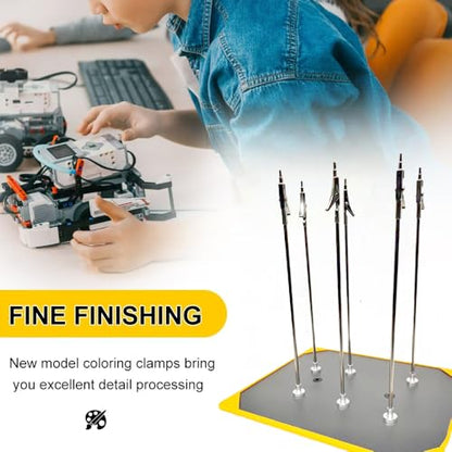 12PCS Stainless Magnetic Bases for Model Spraying, Strong Grip, Anti-Slip Attach to Iron Workbenches/Turntables Durable, 0.4" Washable - Ideal for Miniatures & Small Parts (Clips Not Includ) PMKJ033M - size: Magnetic base