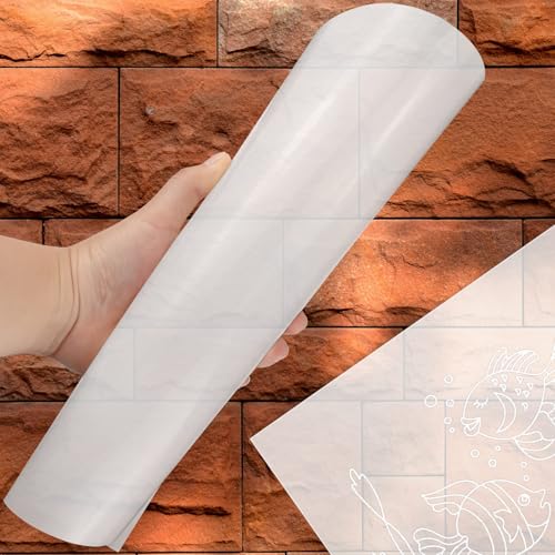 FSWCCK 25 Pcs 10mil 12 x 12 Inch Milky Translucent PET Blank Stencil Sheets, Mylar Sheets for Stencils, Template Plastic for Quilting Mylar Stencils, Laser Cutting, Gyro-Cut Tool Template Material - color: Milky Translucent 10 mil